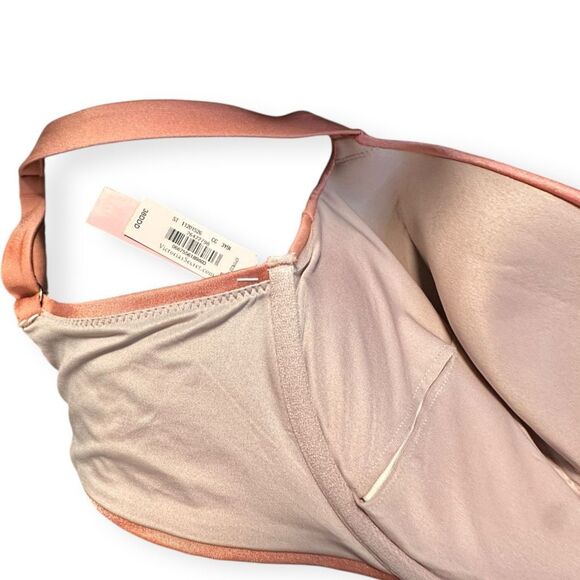 VICTORIA’S SECRET Women’s Rose Gold Twist Front Push-Up Bikini Top Size 38DDD - Picture 8 of 10